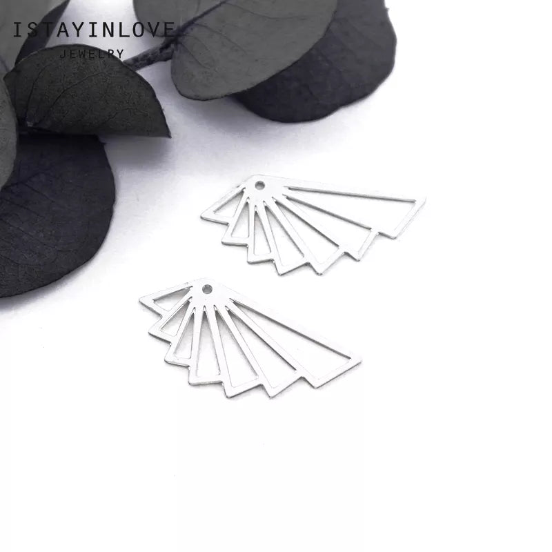 Geometric Triangle Pendant – Silver Charm for Jewelry, Necklaces & Earrings