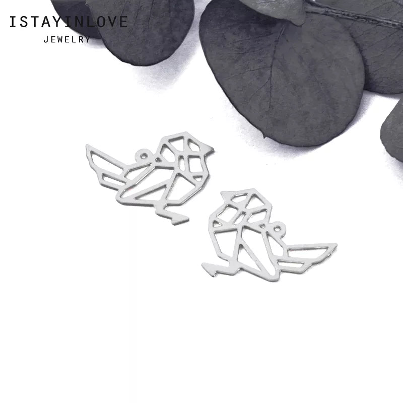 Bird Pendant – Silver Charm for DIY Nature Jewelry, Earrings & Necklaces