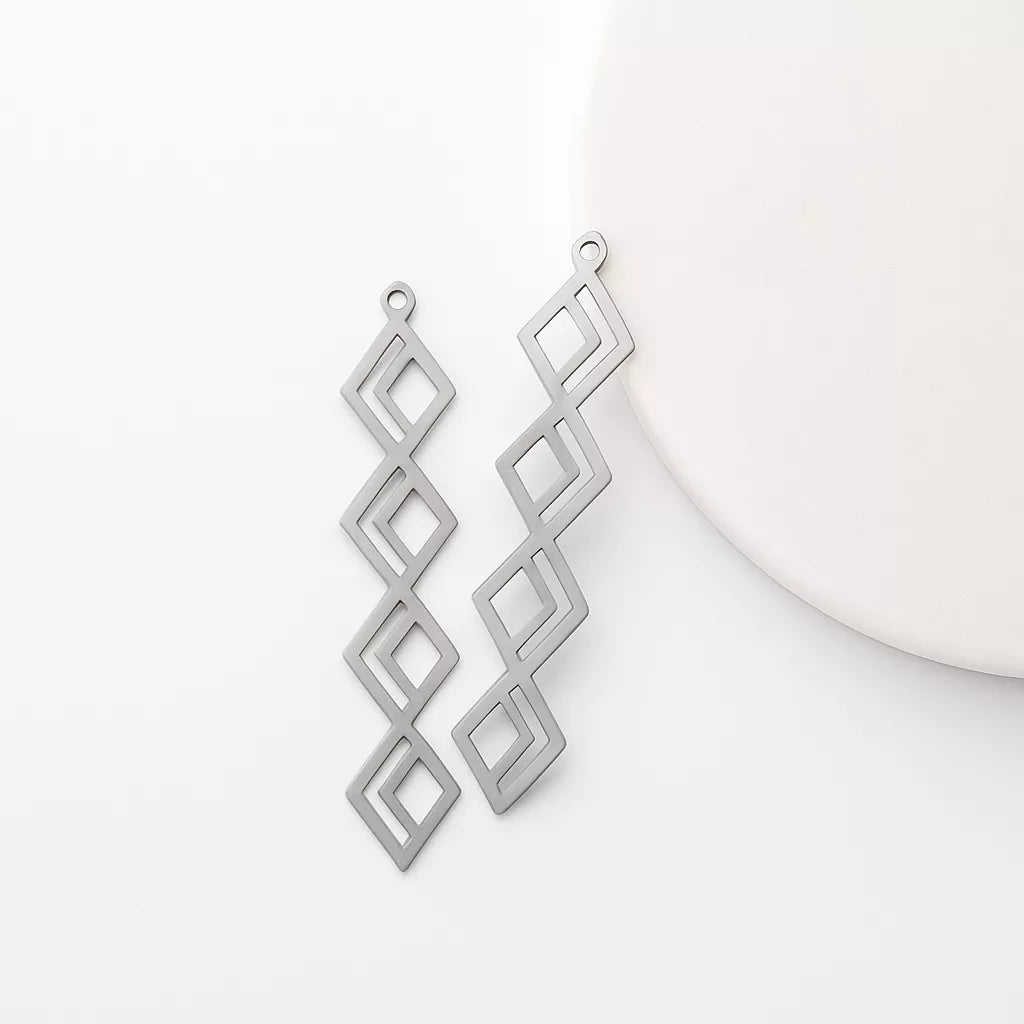 Geometric Silver Jewelry Charms – Wholesale Charms for Makers