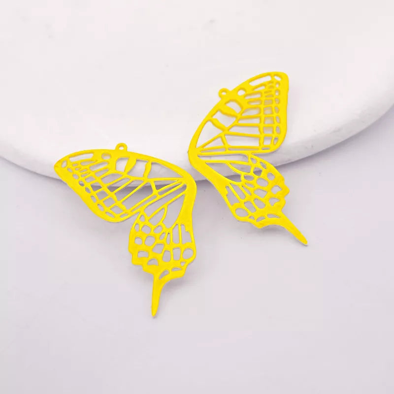 Butterfly Wing brass charms