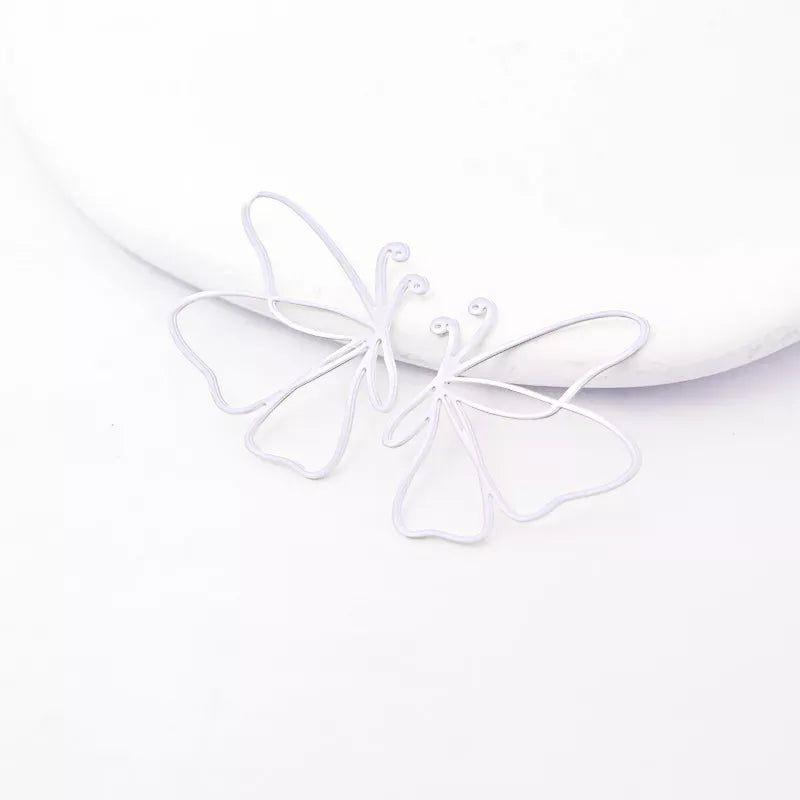 Geometric Minimalist Butterfly Silver Jewelry Pendant