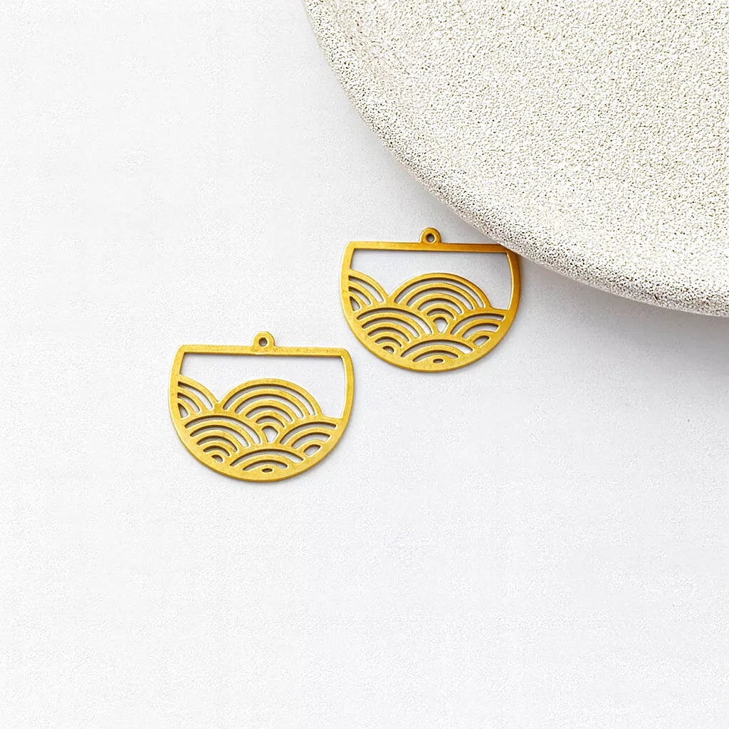 Semicircle Cloud Raw Brass Jewelry Charms – Charms, Pendants & DIY Findings