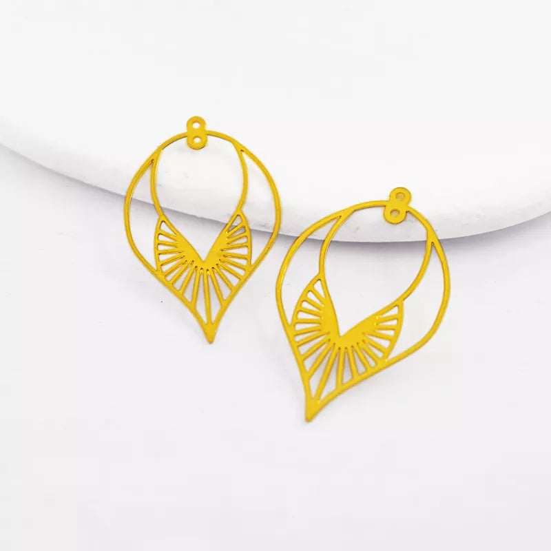 sun lotus heart jewelry pendents-brass charm