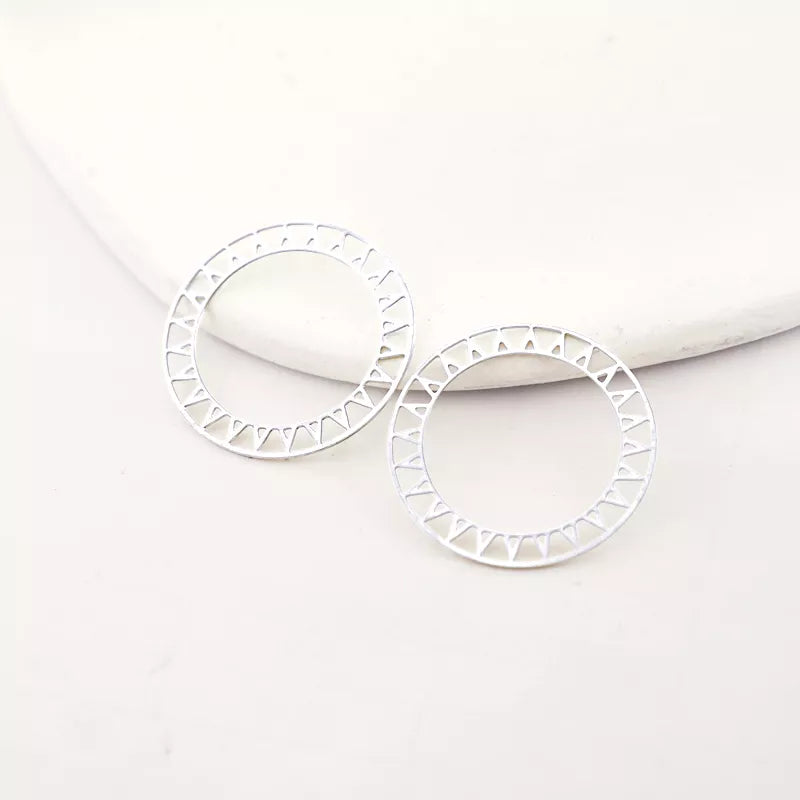 sun circle silver charms