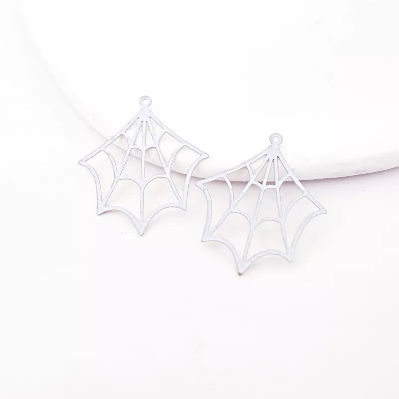 Spider Web silver pendents
