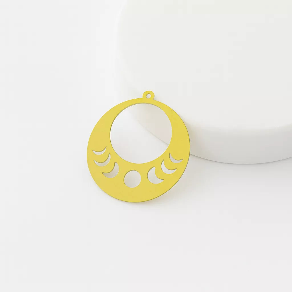 Moon Phases Brass Charms & Pendants for Jewelry Making