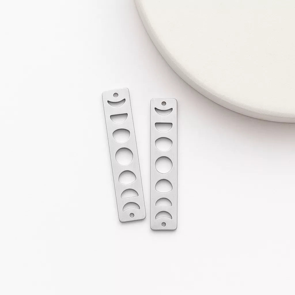 Moon Phases Silver Jewelry Charms for Handmade Jewelry
