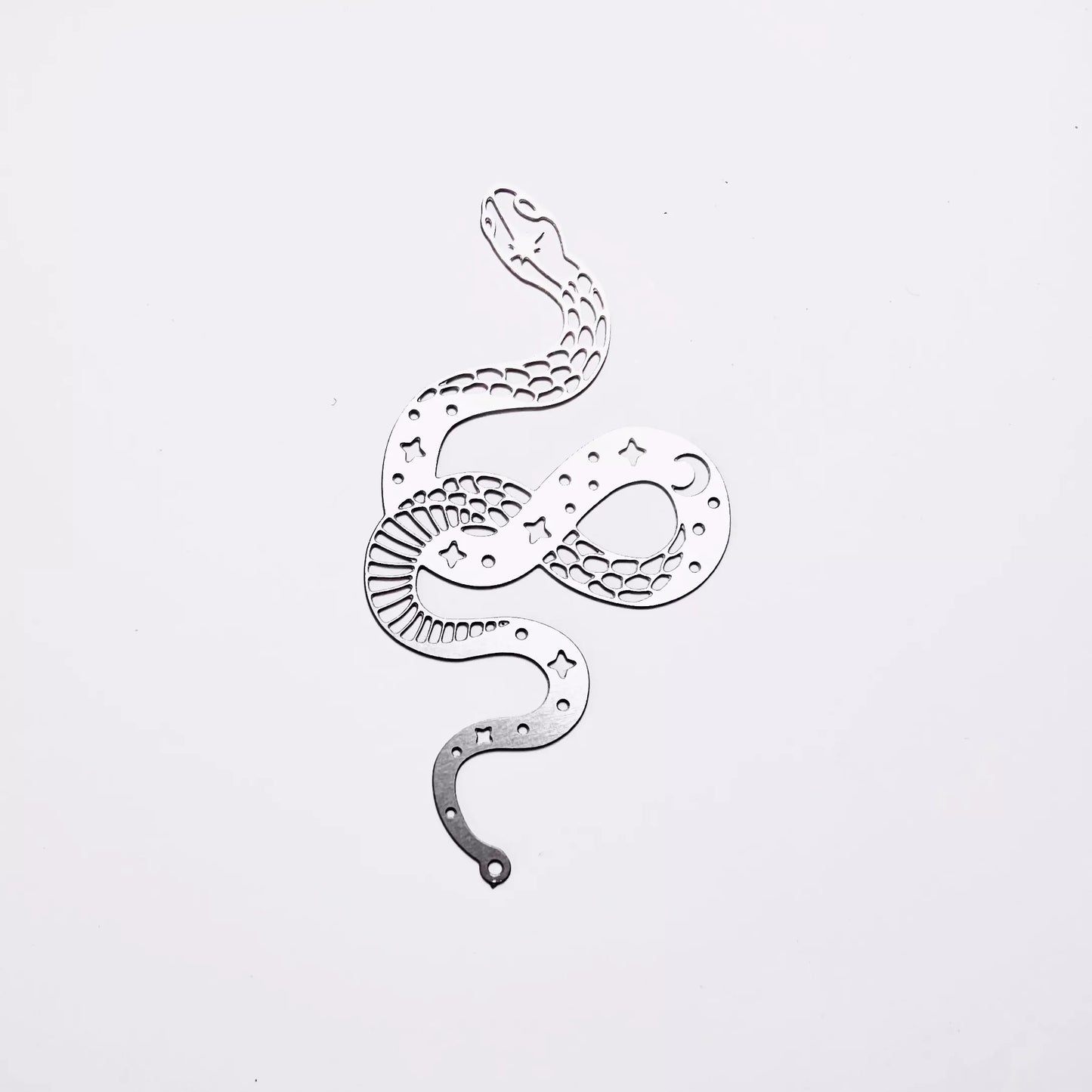 Stainless Steel Celestial Snake Earrings Pendants Charms
