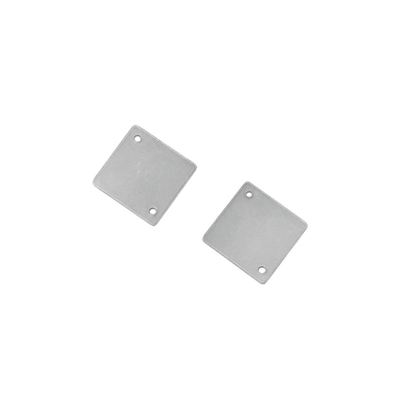 square jewelry pendants in stainless steel