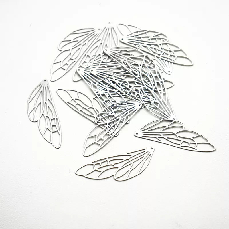 dragonfly wing silver earrings charms-stainless steel series
