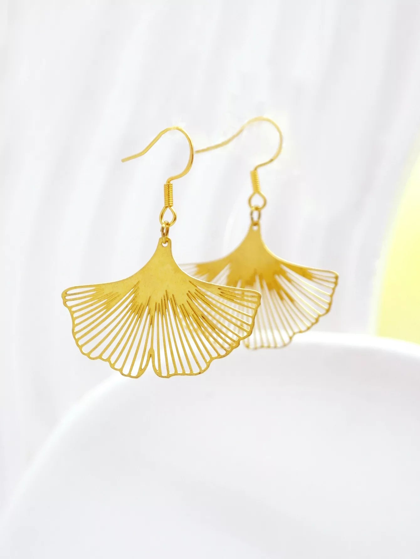 Ginkgo Leaf Dangle Earrings