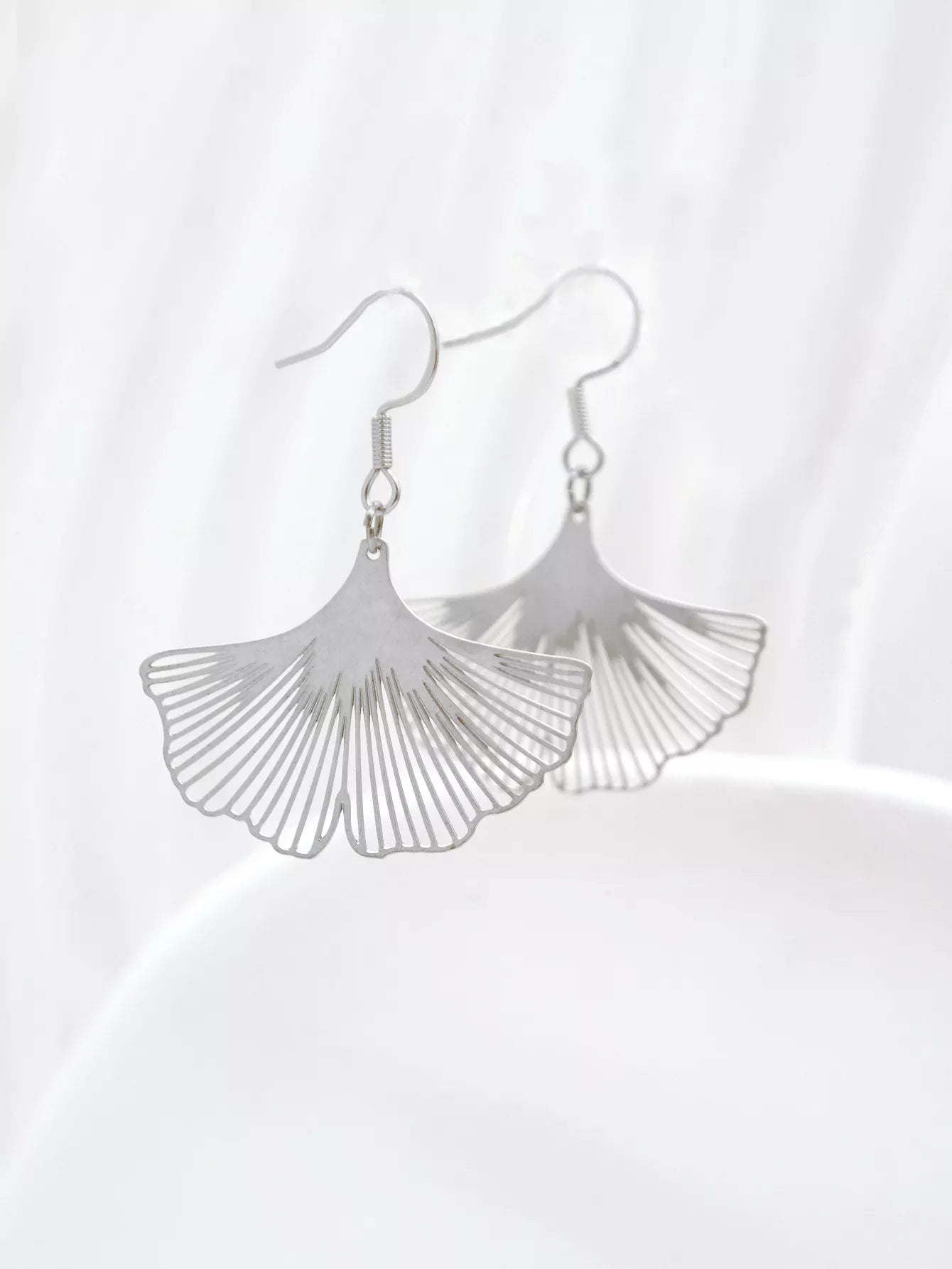 Ginkgo Leaf Dangle Earrings