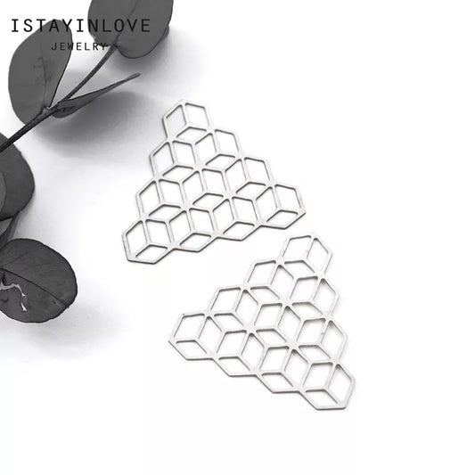 Cube Dice Pendant – Geometric Charm for Earrings & Necklaces