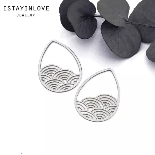 Teardrop Cloud Brass Charms