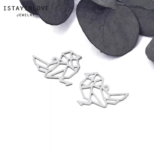 Bird Pendant – Silver Charm for DIY Nature Jewelry, Earrings & Necklaces