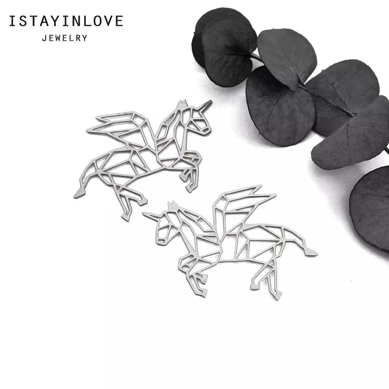 Unicorn Pendant – Brass Charm for Fantasy Jewelry, Necklaces & DIY Crafts