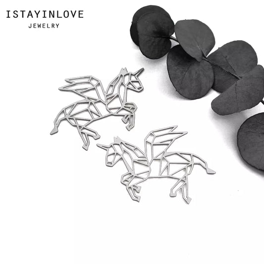 Unicorn Pendant – Brass Charm for Fantasy Jewelry, Necklaces & DIY Crafts