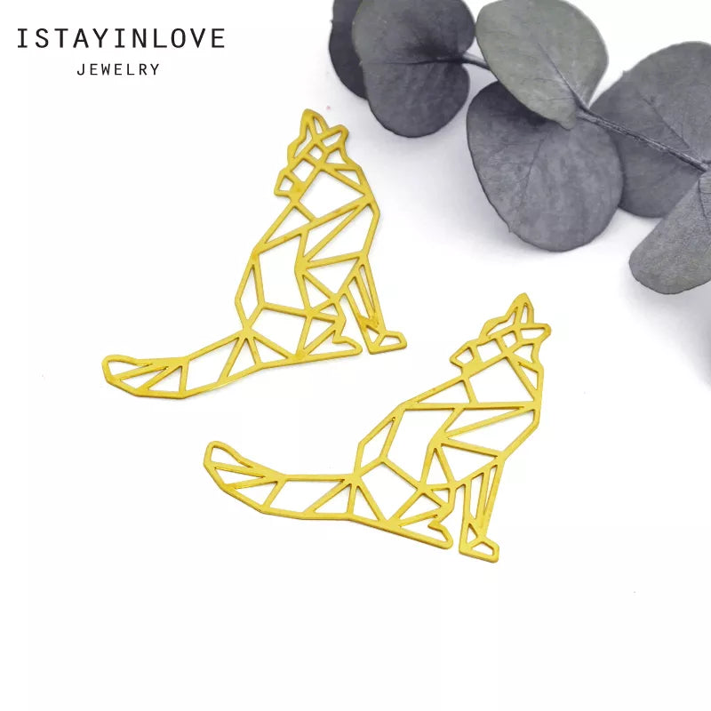 Cat Pendant – Brass or Steel Charm for Animal Jewelry, Necklaces & Earrings