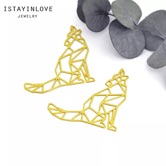 Cat Pendant – Brass or Steel Charm for Animal Jewelry, Necklaces & Earrings