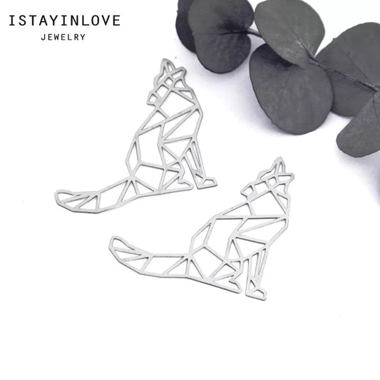Cat Pendant – Brass or Steel Charm for Animal Jewelry, Necklaces & Earrings