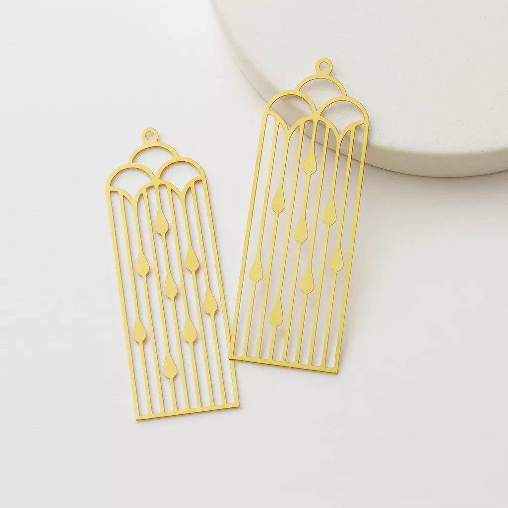 Geometric Brass Jewelry Charms