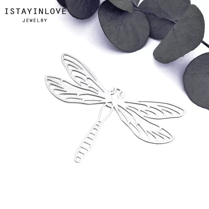 Dragonfly Pendant – Silver Charm for Nature Jewelry, Necklaces & Earrings