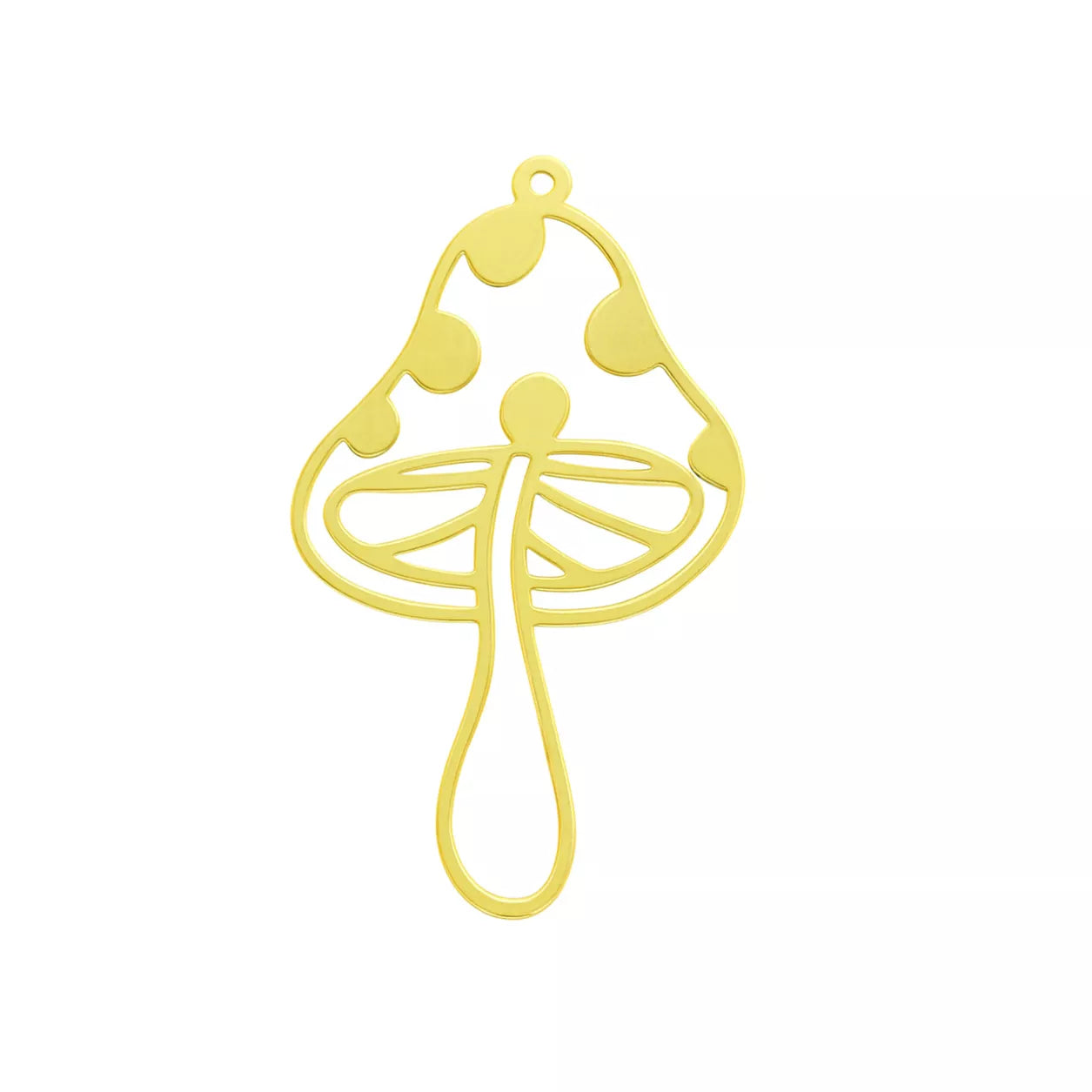 Raw Brass Mushroom Charm – Pendant for DIY Bracelets & Necklaces