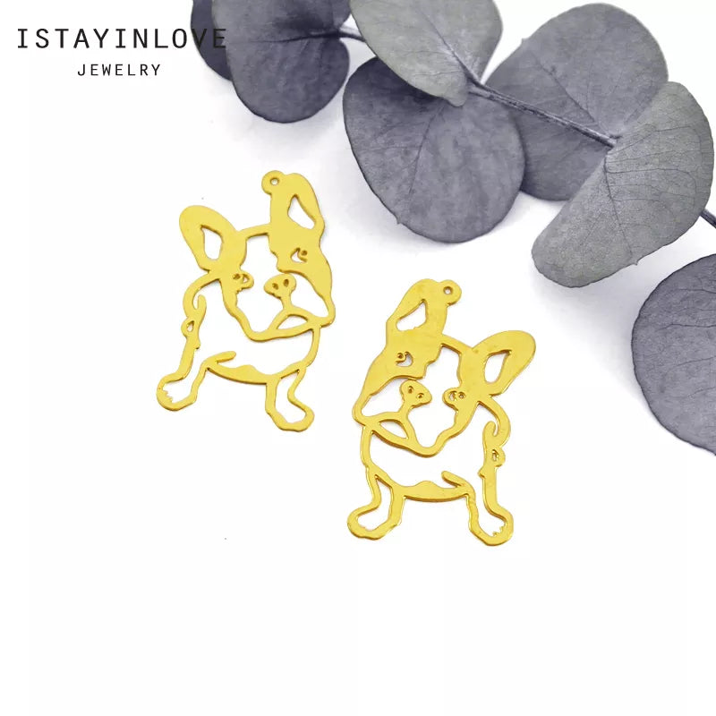 Puppy Dog Brass Jewelry Charms – Quality Pendants & Connectors for DIY