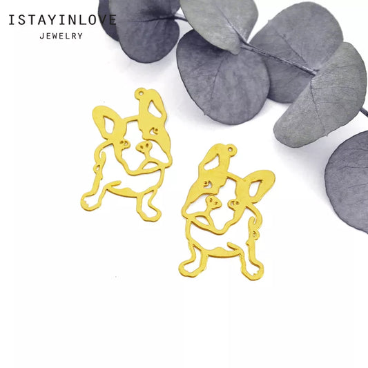 Puppy Dog Brass Jewelry Charms – Quality Pendants & Connectors for DIY