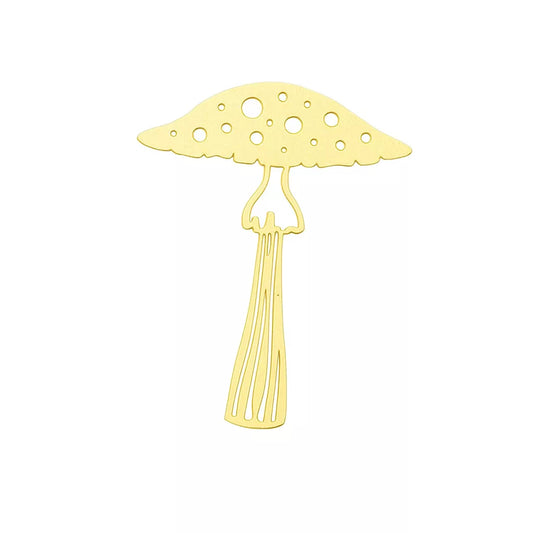 Raw Brass Mushroom Jewelry Charm – Pendant for Designers