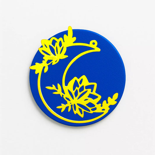 Raw Brass Moon Flower Charms – DIY Jewelry Making Supplies