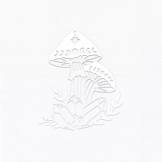 Stainless Steel Mushroom Pendant – Handmade Jewelry Charm Supplies