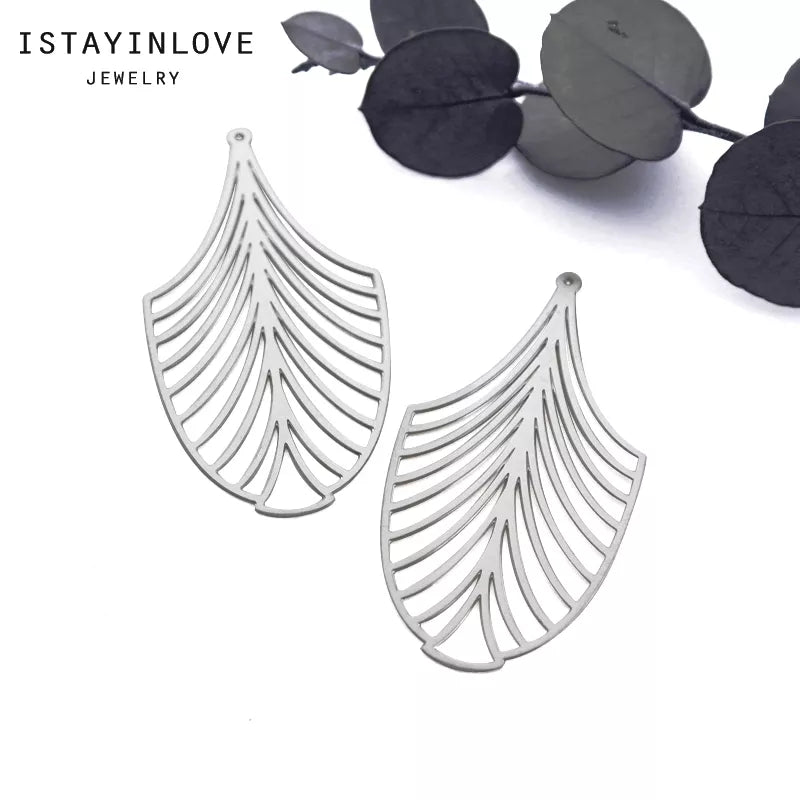 Leaf Stainless Steel Jewelry Charms | Pendants & Connectors for DIY
