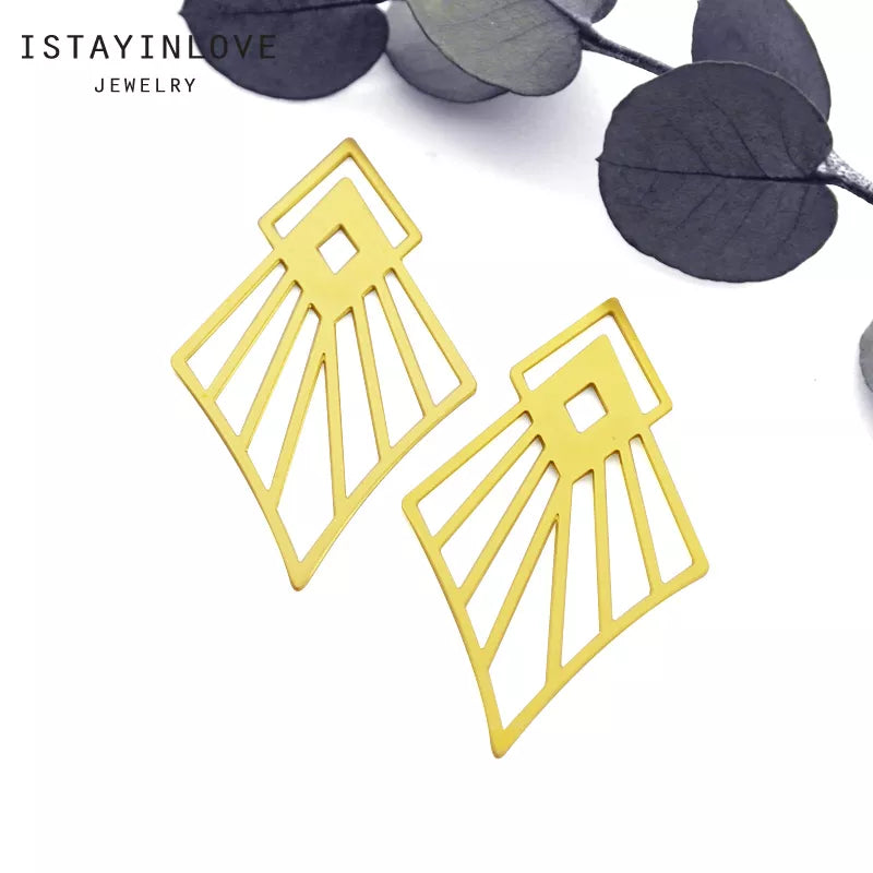 Geometric Brass Charms for DIY Jewelry – Pendants, Connectors, Findings