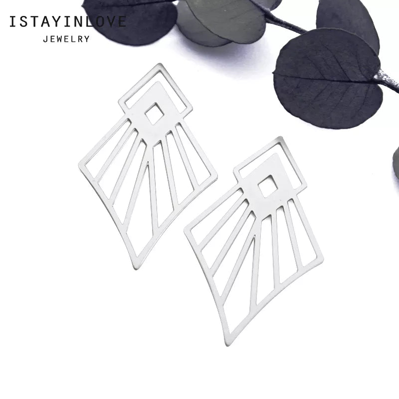 Geometric Stainless Steel Charms for DIY Jewelry – Pendants, Connectors, Findings