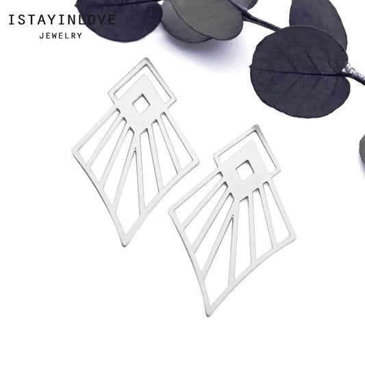 Geometric Stainless Steel Charms for DIY Jewelry – Pendants, Connectors, Findings