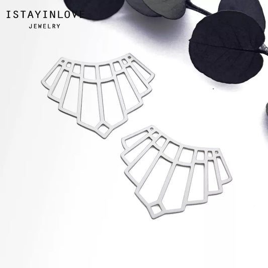 Geometry Pendant – Brass or Steel Geometric Charm for Necklaces & Earrings