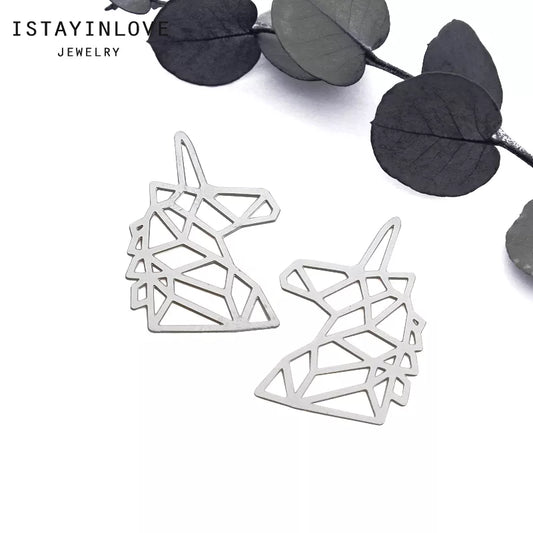 Unicorn Pendant – Brass or Steel Charm for Necklaces & Earrings