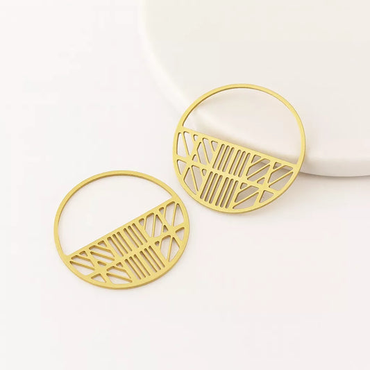 Circle Brass Charms for Jewelry Making – Pendants & Connectors