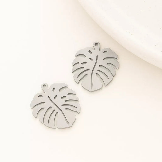 Monstera Leaf Silver Jewelry Components – Charms, Pendants & Connectors