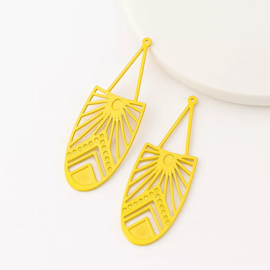 DIY Jewelry Brass Sun Charms | Raw Brass Pendants & Connectors