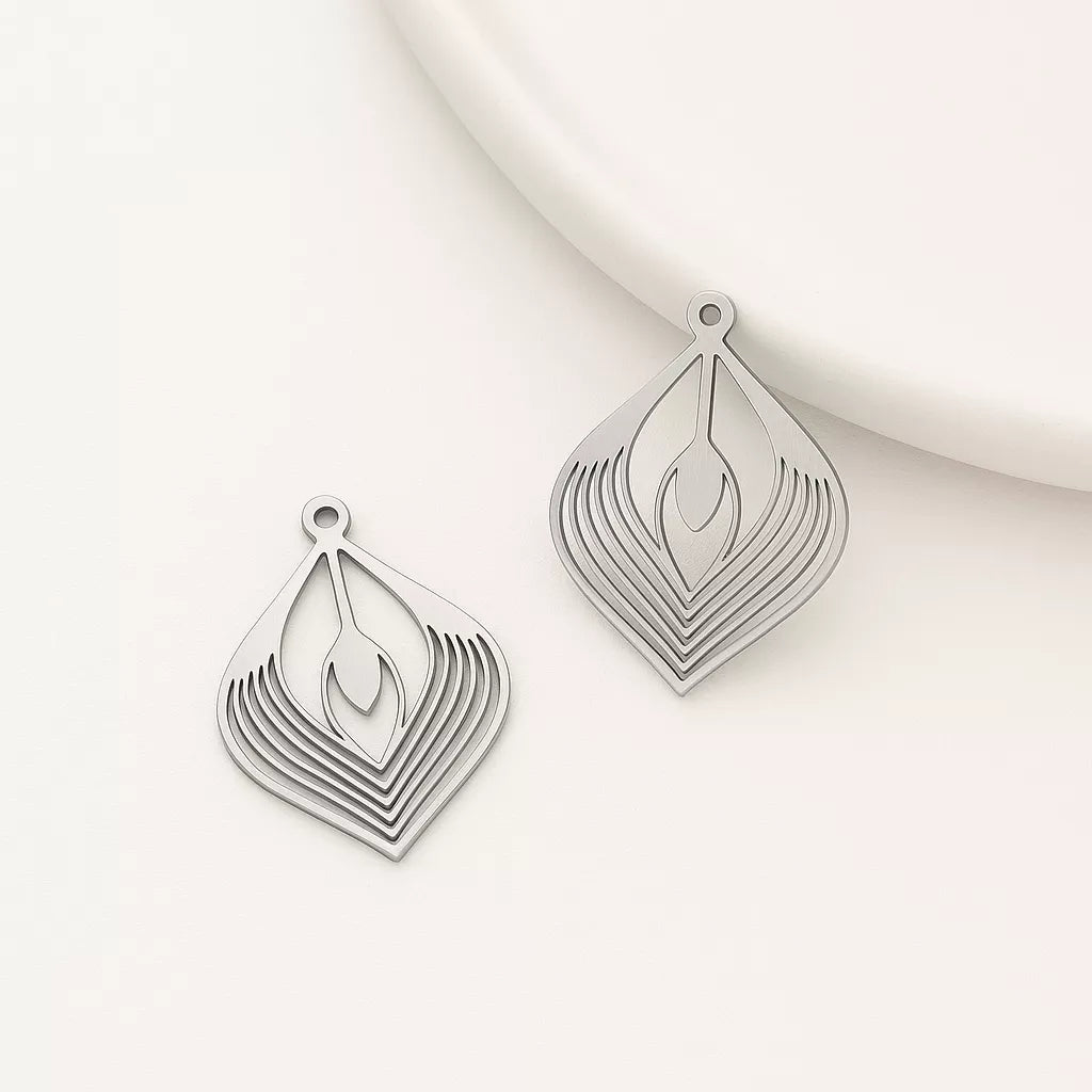 Flower Bud Silver Charms & Pendants for Jewelry Making