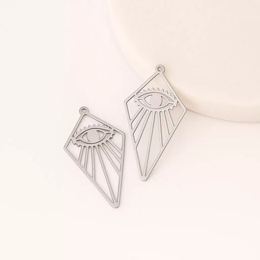 Eye Brass Charms for Jewelry Making – Silver Pendants & Findings