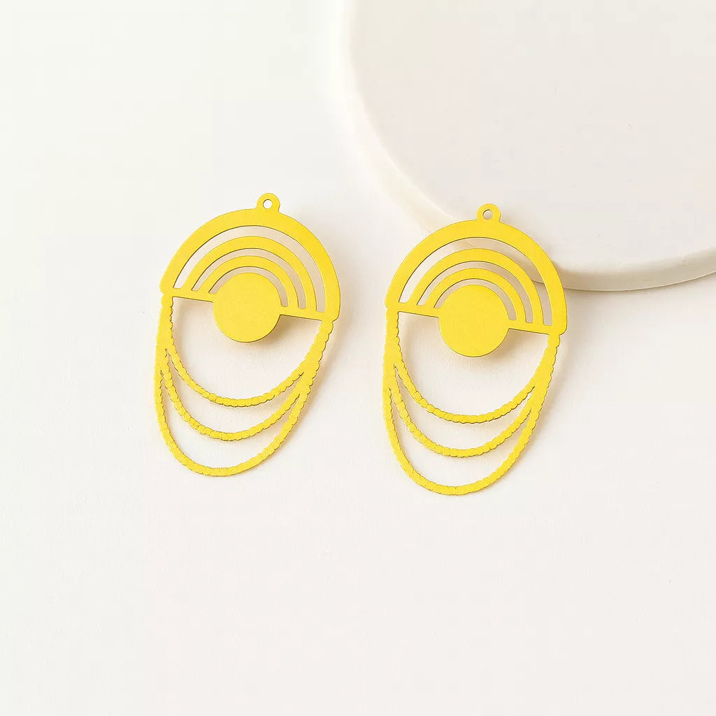 Raw Brass Geometric Charms & Connectors – Jewelry Making Supplies