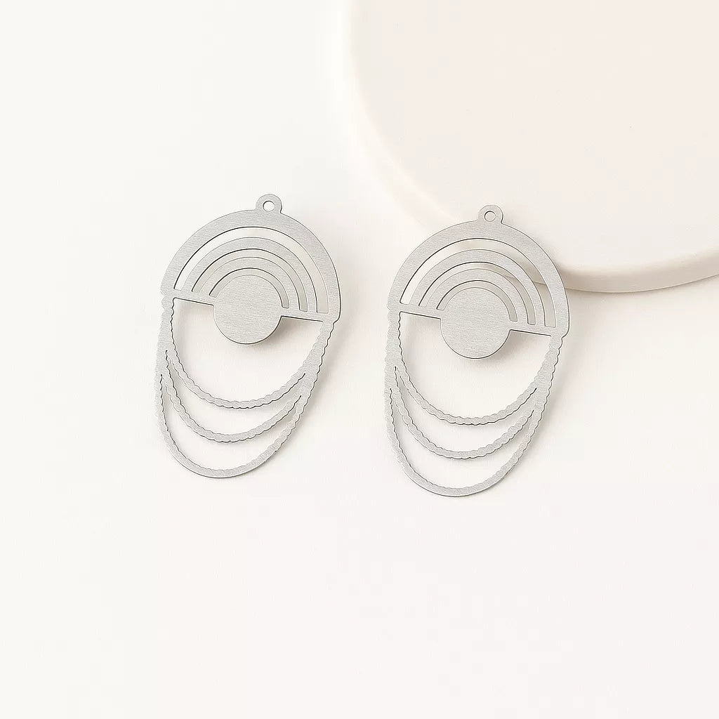 Silver Geometric Charms & Connectors – Jewelry Making Supplies