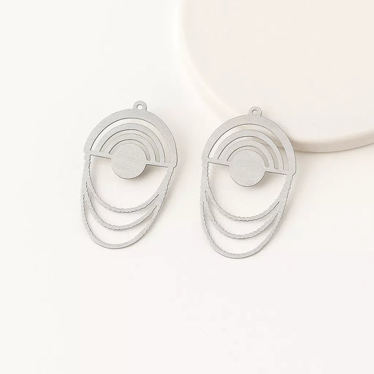 Silver Geometric Charms & Connectors – Jewelry Making Supplies