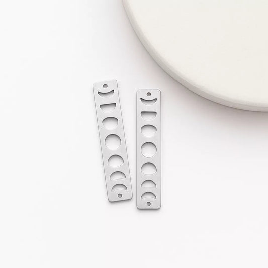 Moon Phases Silver Jewelry Charms for Handmade Jewelry