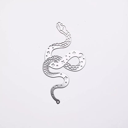 Stainless Steel Celestial Snake Earrings Pendants Charms
