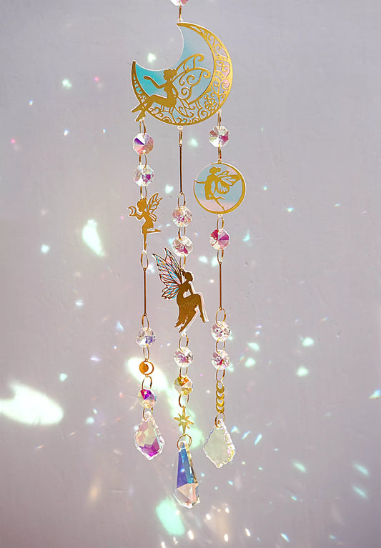 Moon Angel Wing Suncatcher - Gift for Her