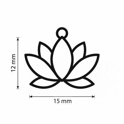 Made to Order-30pcs Lotus Jewelry Charms